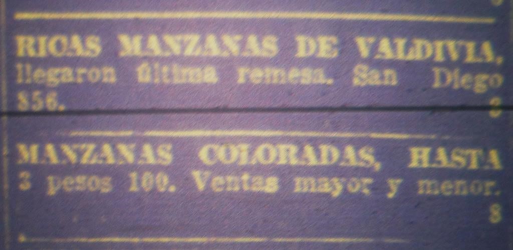 Chicha
de manzana en Chile: manzanas con indicación de lugar de origen