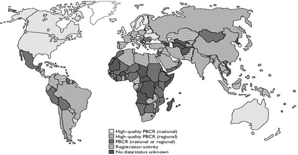 World overview of cancer registries