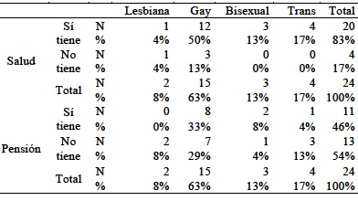 Protecci&oacute;n social de los trabajadores LGBT entrevistados