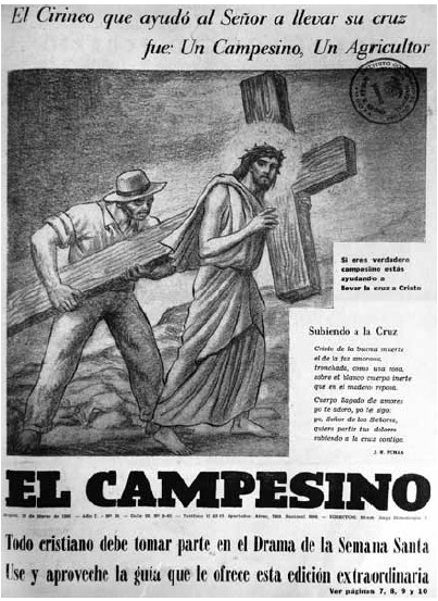 “El Cirineo que ayudó al Señor a llevar su cruz fue: Un Campesino, Un Agricultor”.