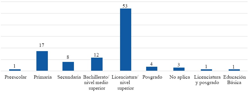 Contexto: nivel educativo (en porcentaje)