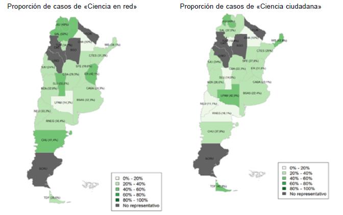 Distribución geográfica de las diferentes definiciones de apertura 