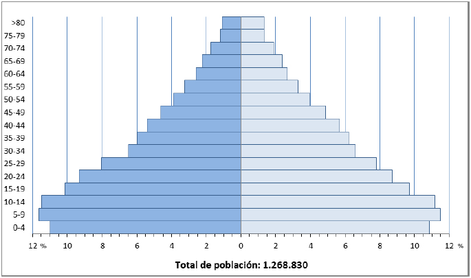 Pir&aacute;mide de poblaci&oacute;n de Cauca