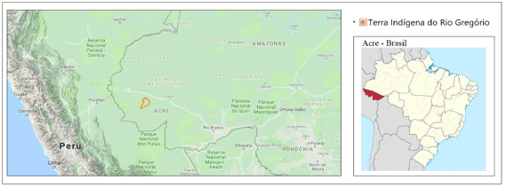Ubicacin de la Tierra Indgena Rio Gregrio