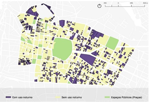 - Mapa de uso do solo por turno. Fonte: Adaptada pelos autores de UFPB (2010).