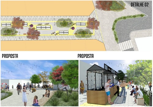 - Detalhe 02 da proposta para rua Santo Elias. Fonte: Elaborada pelos autores (2019).