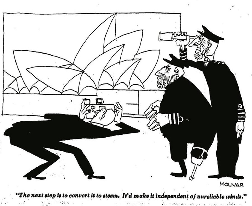 Viñeta humorística. The Sydney Morning Herald, 30 ene., 1957. Figure 4. Humorous cartoon. The Sydney Morning Herald, Jan. 30, 1957.