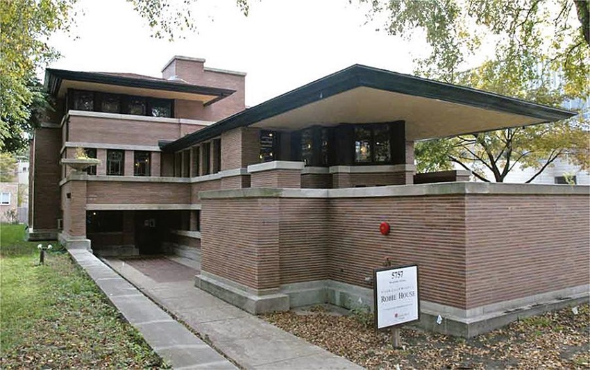 Detalle voladizos de cubierta de la Casa Robie, 1909. Figure 8. Overhanging roof detail of Robie House, 1909.