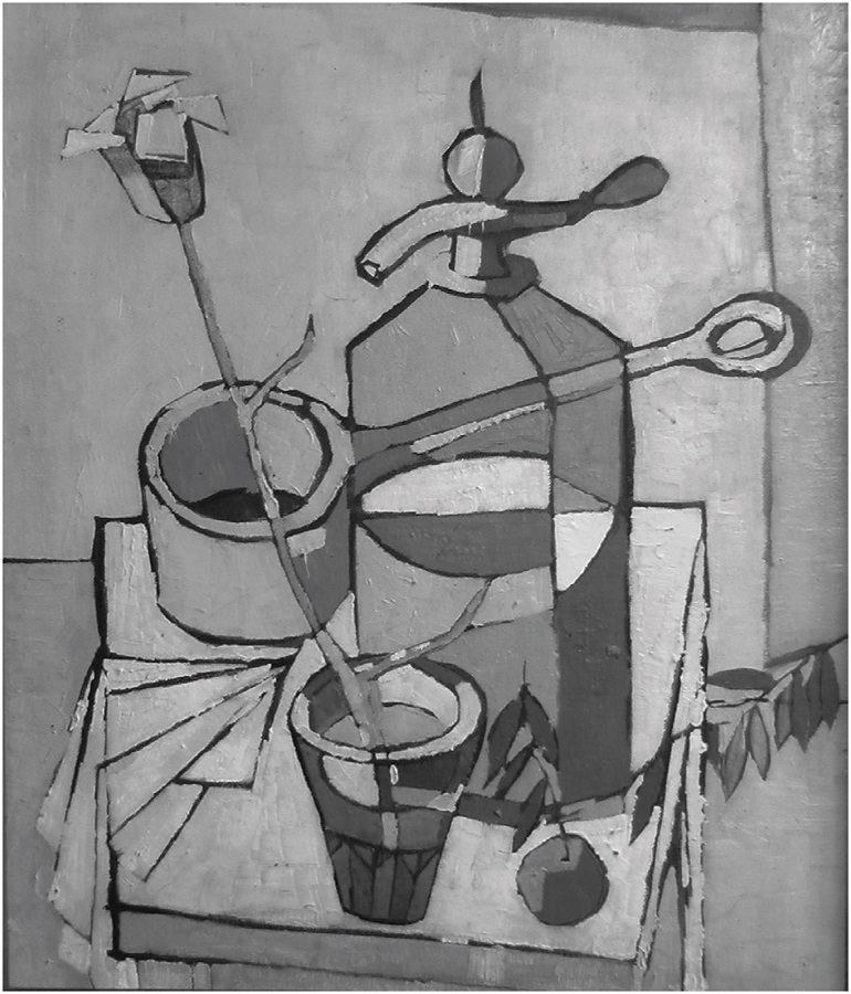 Bodegón al óleo, 1952. Pintura de Fernando Martínez.
