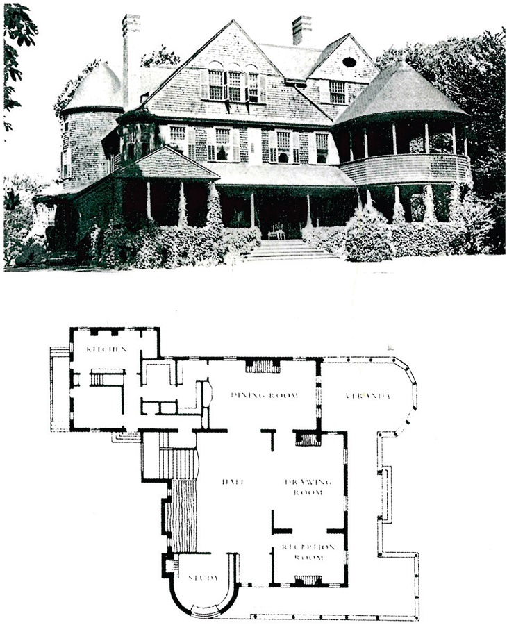 Casa Isaac Bell Jr., en Newport, Rhode Island, 1881-1882. McKim, Mead y White.