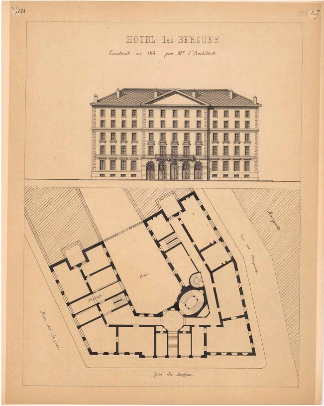 Hotel des Bergues en Ginebra, 1834.