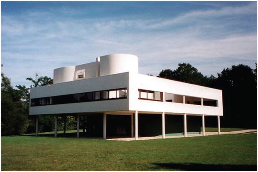 Vista externa da Villa Savoye, Le Corbusier. Poissy, Fran&ccedil;a, 1928-1931. Foto de Takashi Hirato.