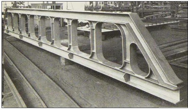 : Outline and appearance of a Vierendeel truss.