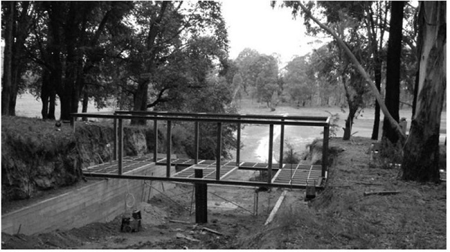 : Assembly of a Vierendeel truss. Pabellón. (Source: Ferrer & Alarcia, 2014)