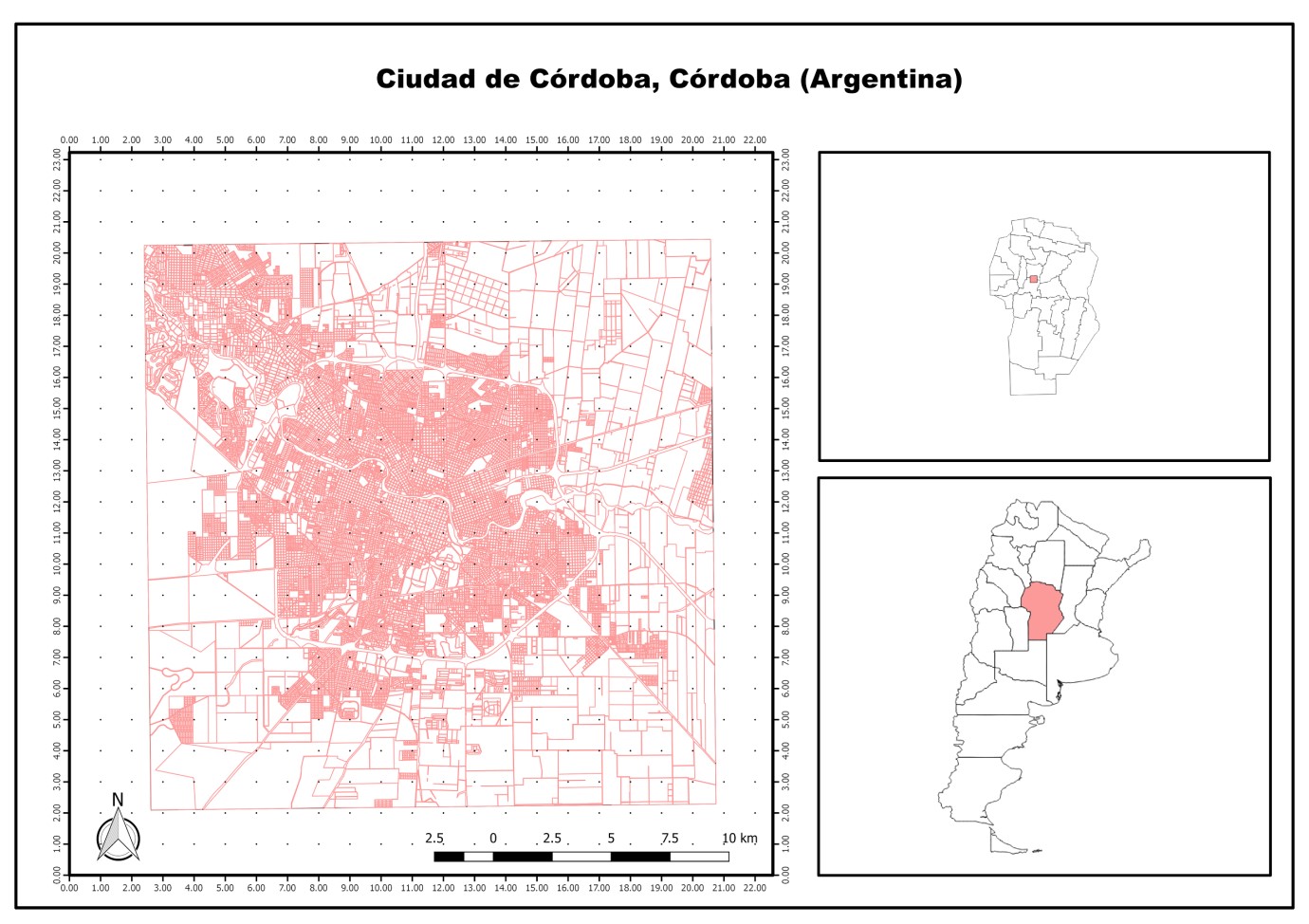 Ciudad de Córdoba, Córdoba (Argentina). Localización del área de estudio.