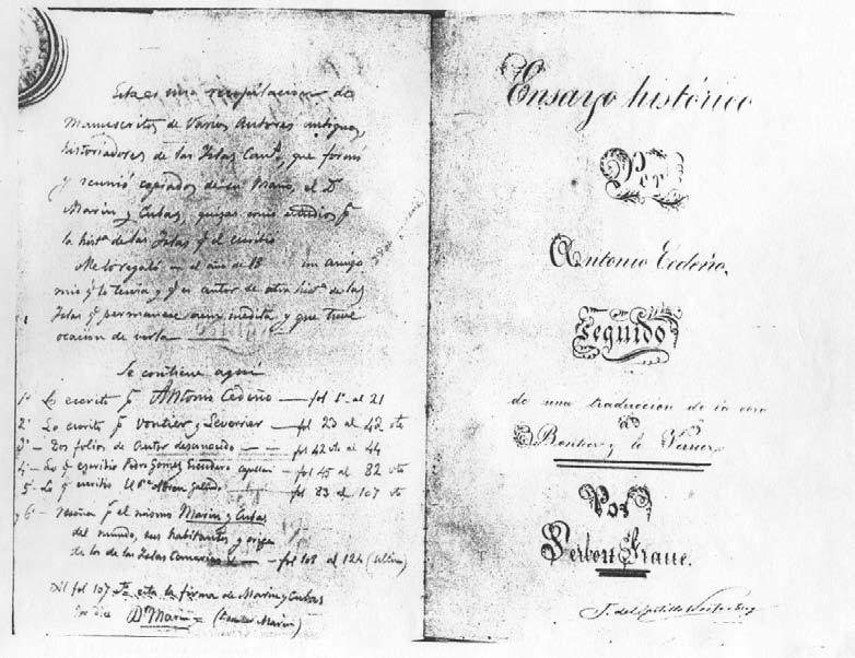 Manuscrito A1. Vuelta de la hoja de guarda y recto de la portada.
