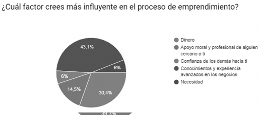 Factores influyentes en el proceso de emprendimiento