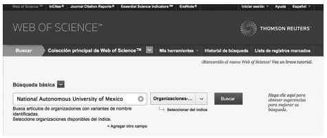 Opción de búsqueda Organizaciones-Nombre preferido.