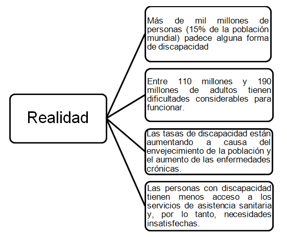 Diagrama 1 

Realidad de la discapacidad mundial