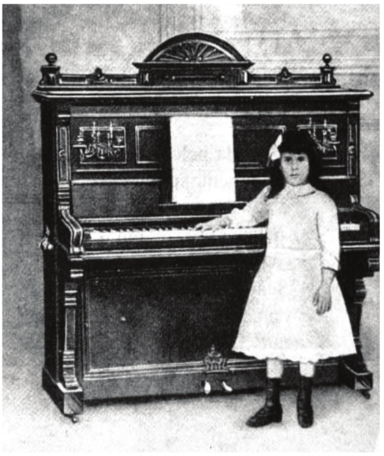 Guiomar Novaes aos 6 anos de idade. 