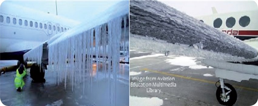Ice accumulation on aircraft surfaces (Cao et al. 2015; Stothers 2013).