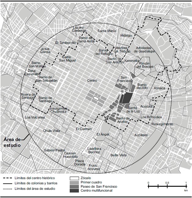La zona central de Puebla