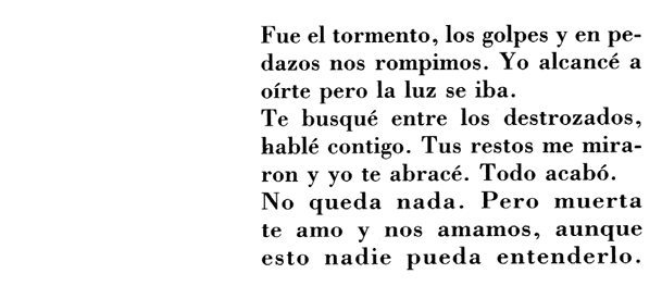 Canto a su amor desaparecido