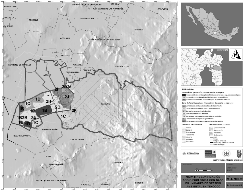 Zonificaci&oacute;n socio-ecol&oacute;gica con base te&oacute;rica de Dominios Ambientales
y base operativa en Unidades de Gesti&oacute;n Ambiental para el PELT del Municipio de
Texcoco