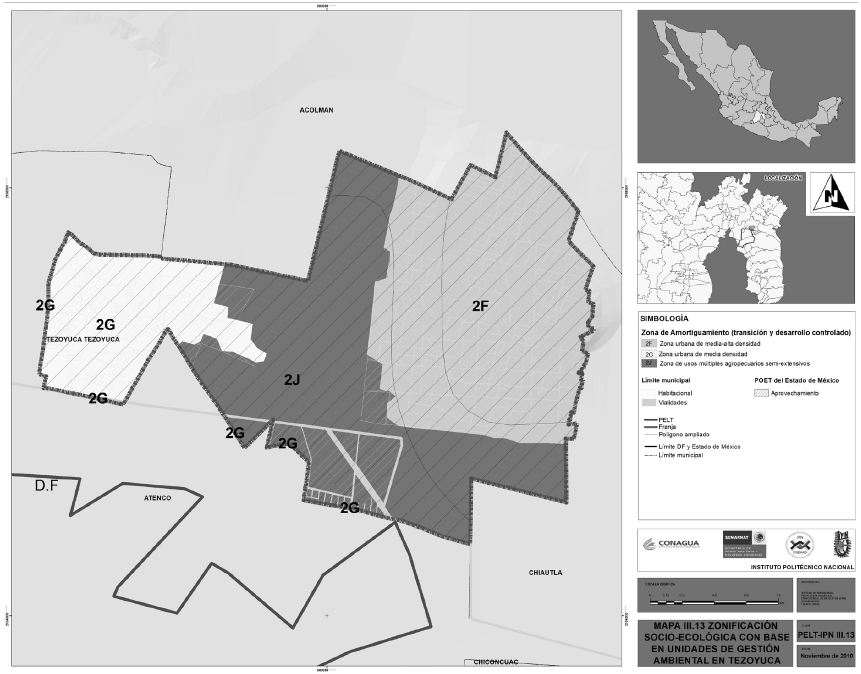 Zonificaci&oacute;n socio-ecol&oacute;gica general con base te&oacute;rica de
Dominios Ambientales y base operativa en Unidades de Gesti&oacute;n Ambiental para el
Municipio de Tezoyuca