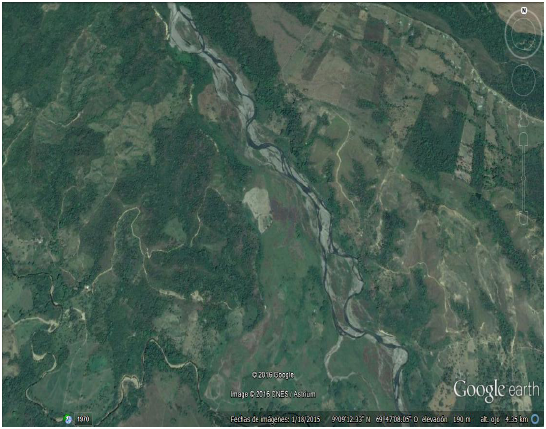 Modelo de canal entrelazado &aacute;rea del piedemonte andinollanero, sector El Portachuelo