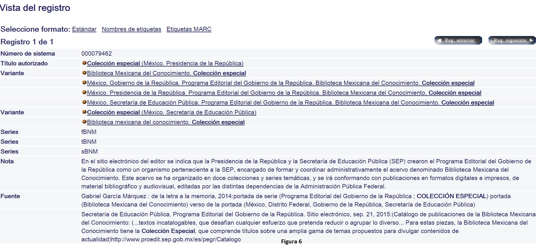 Registro de autoridad de t&iacute;tulos de series