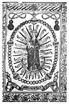 Anónimo, La Virgen del Rosario y el Niño, xilografía, siglo XV. Londres, British Museum. CC-BY-NCSA 4.0.