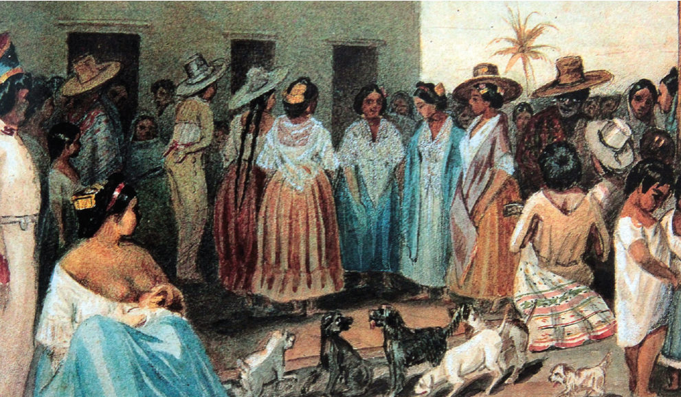 Petros Pharamond Blanchard, Fandango jarocho, 1838, acuarela. 