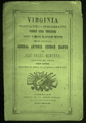 Portada del libreto de Virginia
