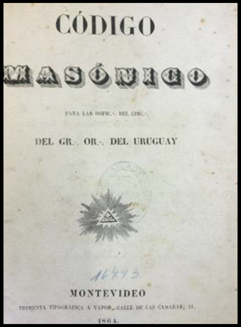 Caratula del primer c&oacute;digo mas&oacute;nico de la obediencia uruguaya