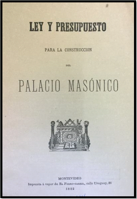 Caratula del proyecto de construcci&oacute;n del palacio mas&oacute;nico.