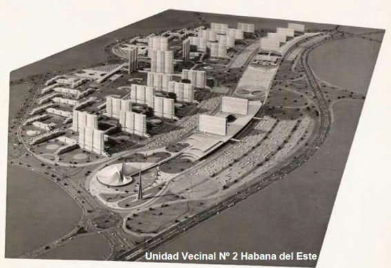 Maqueta del proyecto de la Unidad Vecinal no.2. Cortesía. Raúl González Romero