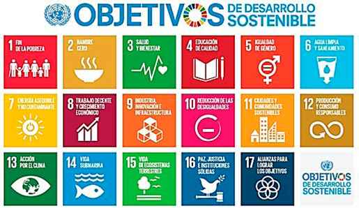 Objetivos de desarrollo Sostenible. Símbolos.