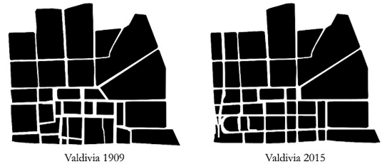 Plano noli del centro histórico de Valdivia. Fuente: foto tomada por el autor.