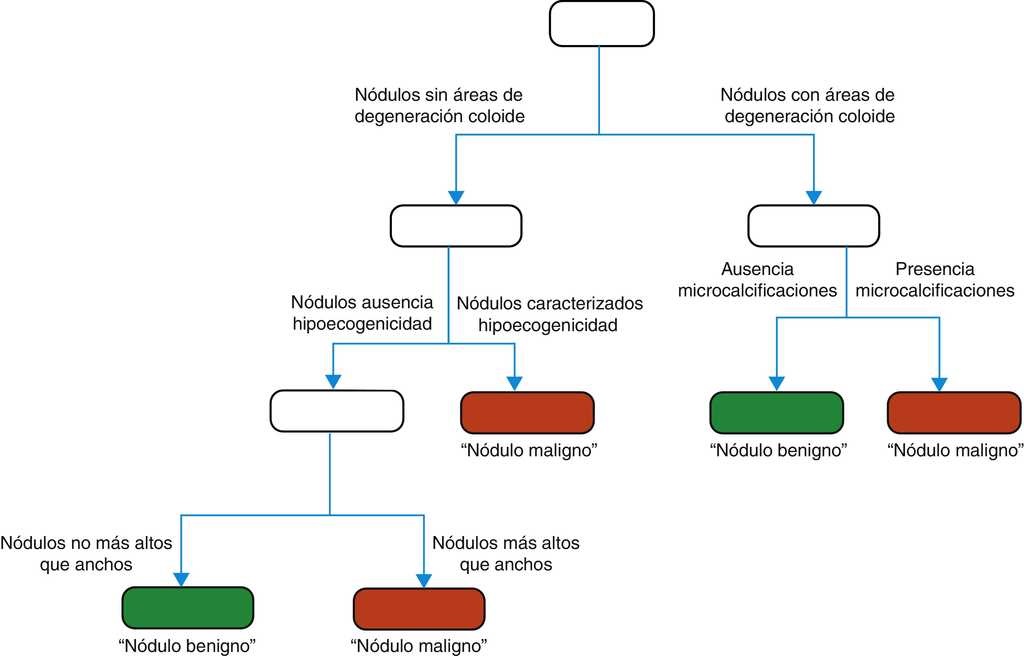 Árbol de clasificación de los nódulos tiroideos.