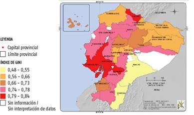 Concentración de la tierra en el Ecuador