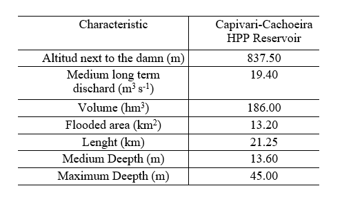 Capivari-Cachoeira reservoir&acute;s hydraulic and operational data.