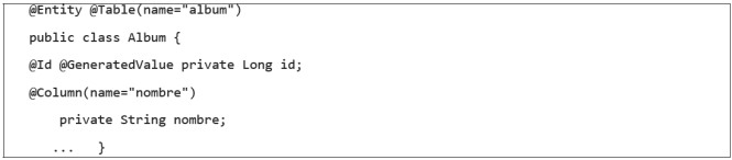 Linking a class and table - Album case