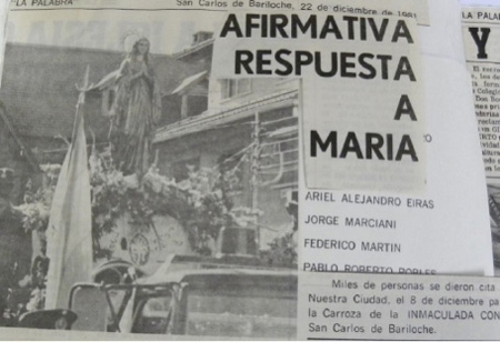 Procesión de la Inmaculada en 1981.