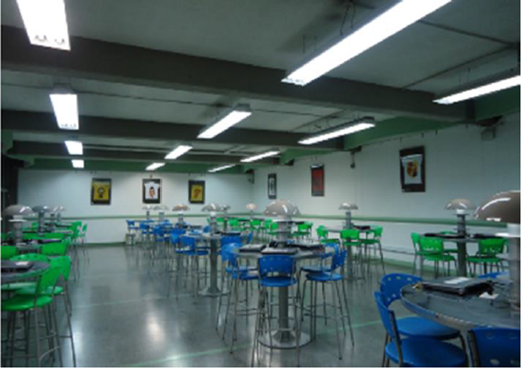 Espacio de la exposición artística de Camilo Pareja realizado en la Facultad de Ingeniería