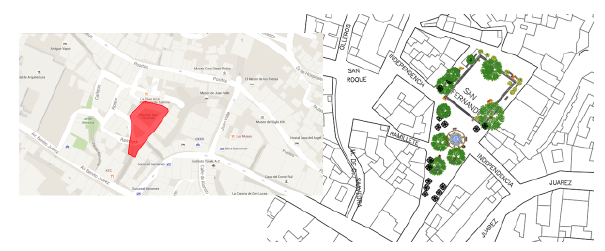 Localización
de la zona de estudio.