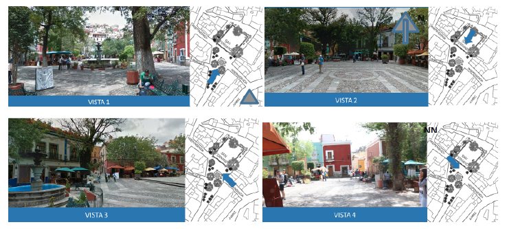Aspectos
visuales de la zona de estudio.