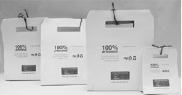 Posterior de propuesta de envase de papel