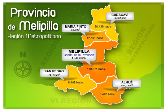 Mapa de la Provincia de Melipilla y sus Comunas6