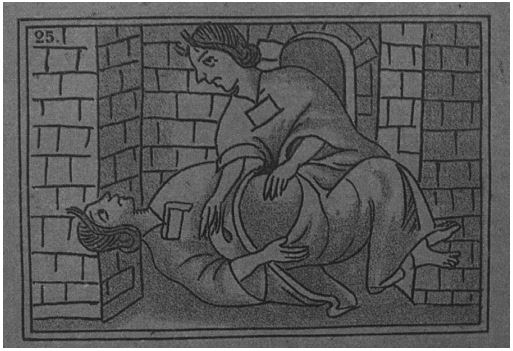 T&iacute;cil temixihuiani Palpando el vientre de una embarazada